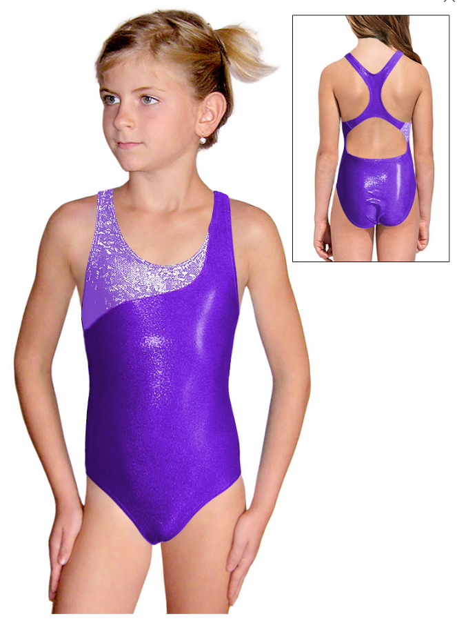 Dívčí sportovní plavky jednodílné PD626sl fialová