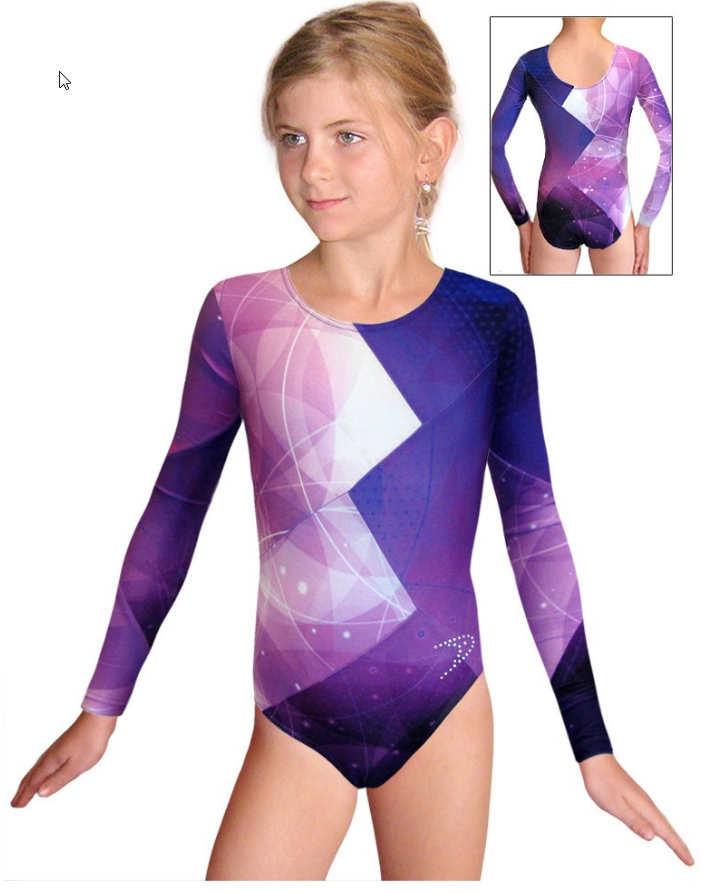 Gymnastický dres závodní D37d-52_t208 fialová