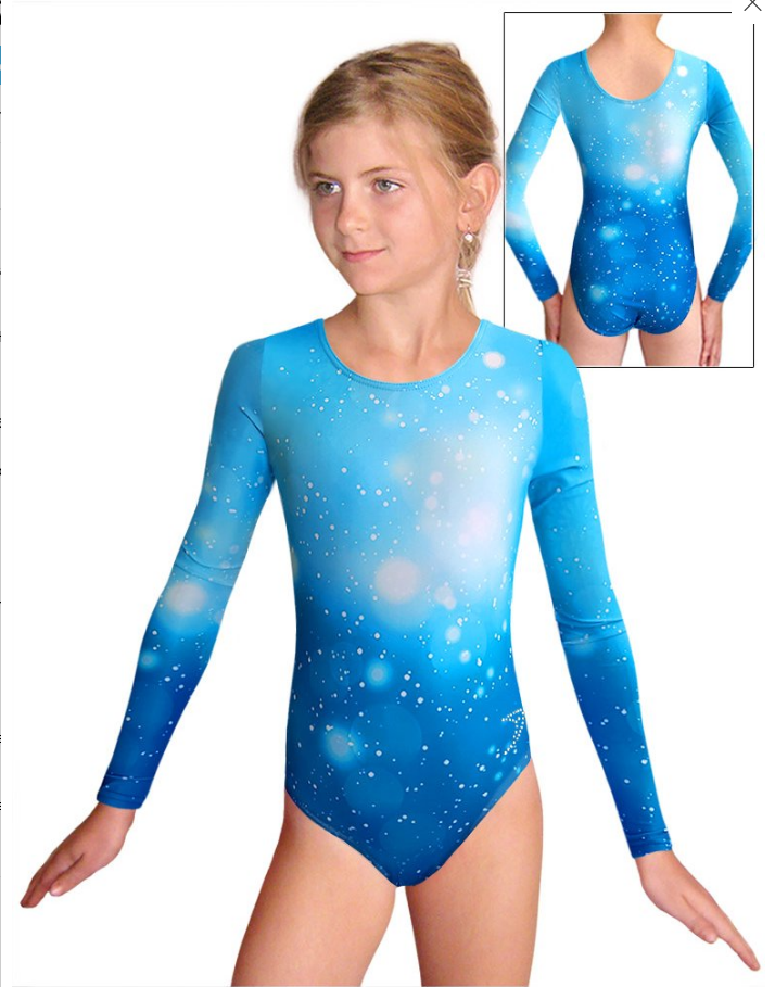 Gymnastický dres D37d t207 modrá