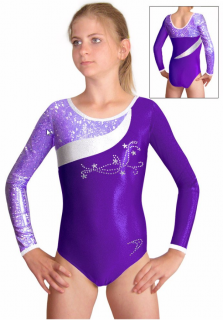 Gymnastický dres závodní D37d-18_2 fialová