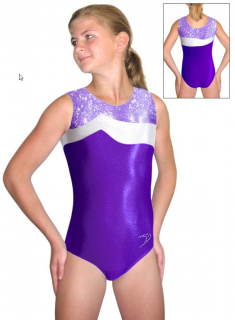 Gymnastický dres závodní D37r-36 fialová