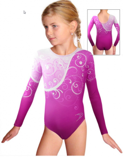 Gymnastický dres závodní D37d-58_t101 růžová