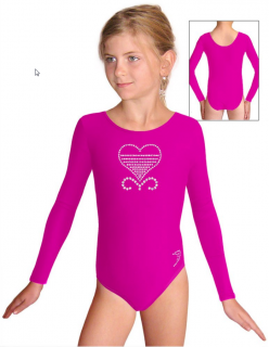 Gymnastický dres S37dg f45 tmavě růžový supplex