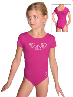 Gymnastický dres B37kkg f47 růžová elastická bavlna