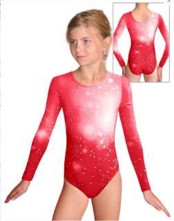 Gymnastický dres D37d t207 červená