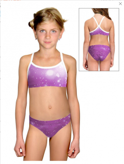 Dívčí sportovní plavky dvoudílné PD659 t207 fialová