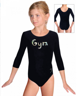 Gymnastický dres B37trg f107 černá elastická bavlna
