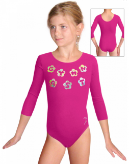 Gymnastický dres B37trg f91 růžová elastická bavlna