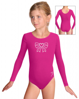 Gymnastický dres B37dg f43 růžová elastická bavlna