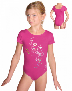 Gymnastický dres B37kkg f85 růžová elastická bavlna