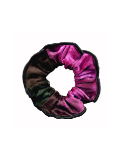 Gumička do vlasů - scrunchie - t189 růžová samet met 