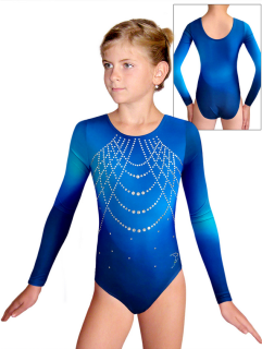 Gymnastický dres D37d t186 F113 modrá